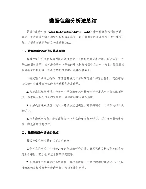 数据包络分析法总结