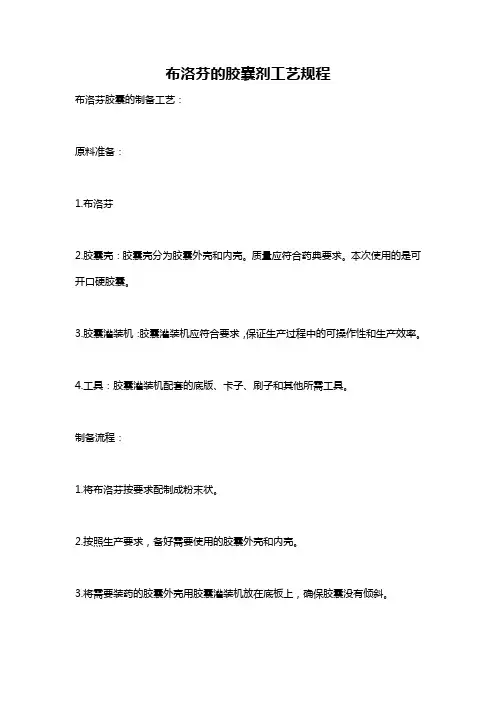 布洛芬的胶囊剂工艺规程