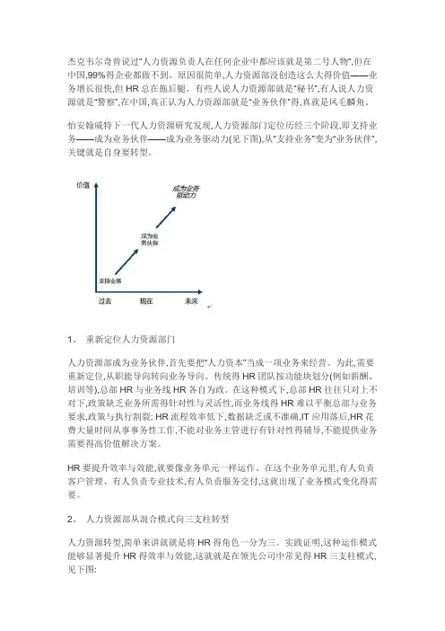 人力资源三支柱