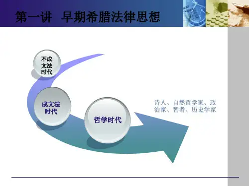 《西方法律思想史》第一讲早期希腊法律思想