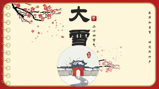 二十四节气大雪节气介绍PPT模板