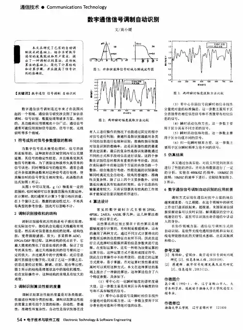 数字通信信号调制自动识别