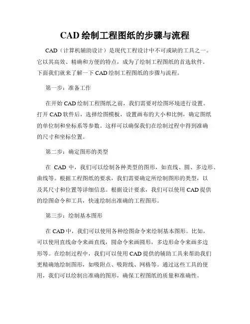 CAD绘制工程图纸的步骤与流程