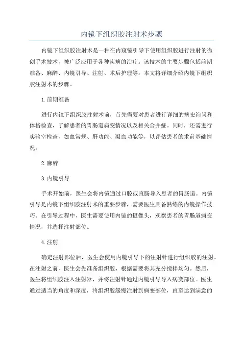 内镜下组织胶注射术步骤