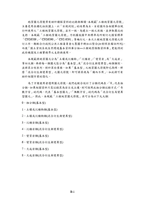 常用地质图例及符号