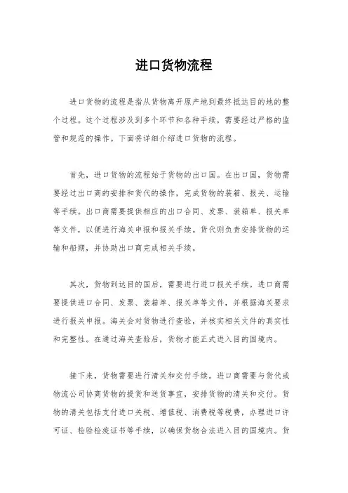 进口货物流程