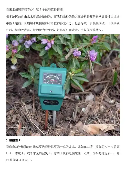 自来水偏碱养花咋办？这7个技巧值得借鉴