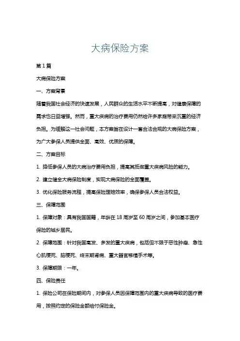 大病保险方案