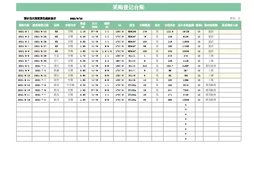 采购登记台账