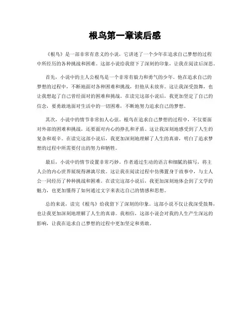 根鸟第一章读后感