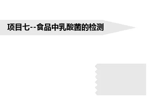 食品中乳酸菌的检测