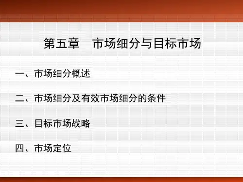 市场细分概述-PPT