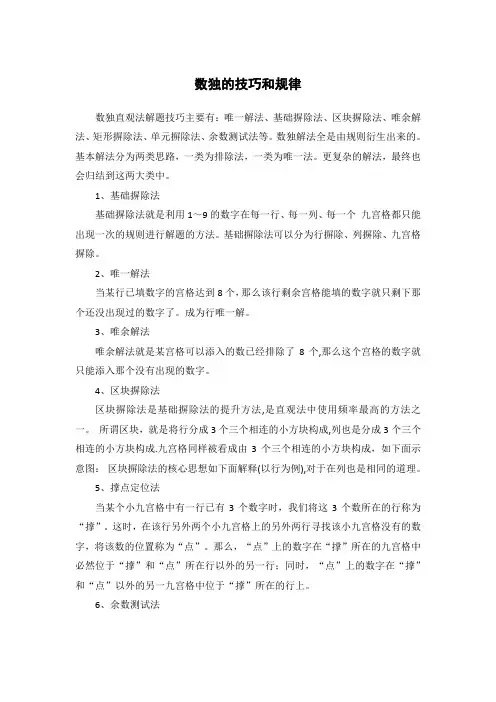 数独的技巧和规律