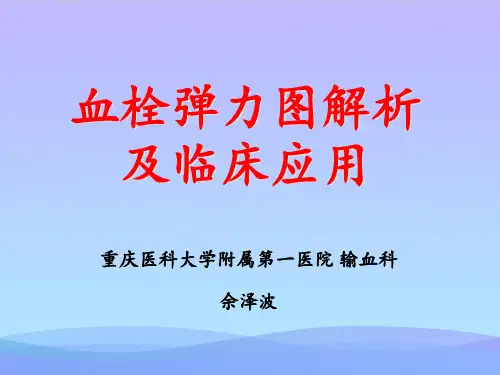 血栓弹力图解析及临床应用-精品资料PPT