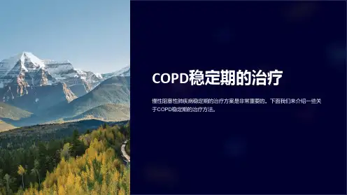 《COPD稳定期的治疗》课件