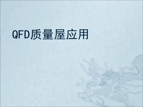 QFD质量屋应用ppt课件
