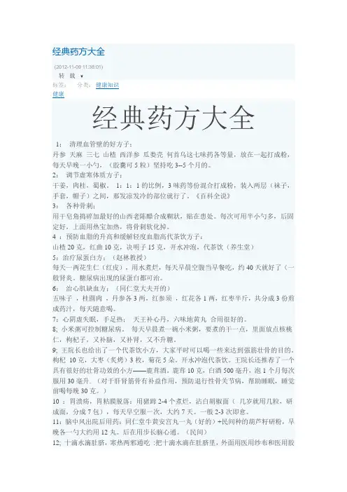 经典药方大全