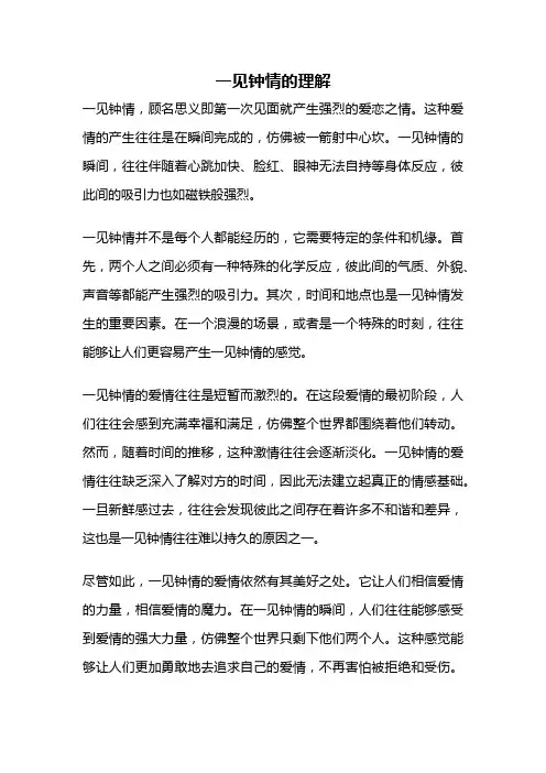 一见钟情的理解