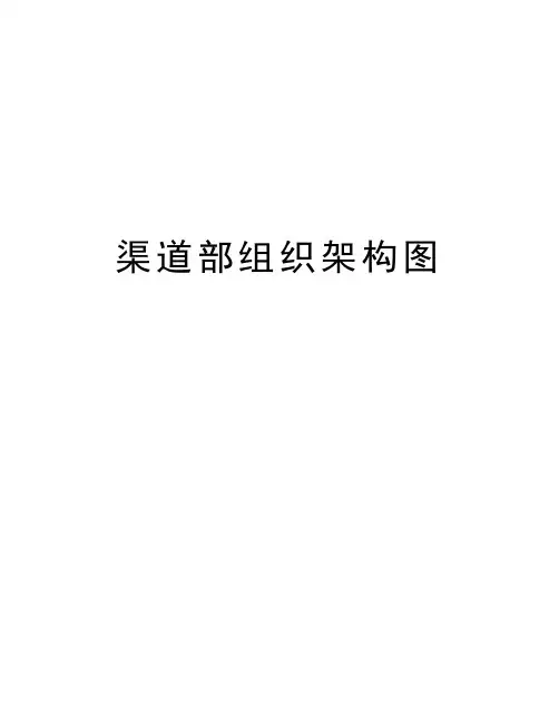 渠道部组织架构图资料讲解