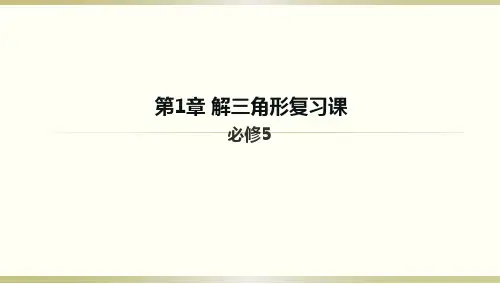 高一《数学》必修五1章解三角形复习课课件   (共29张PPT)