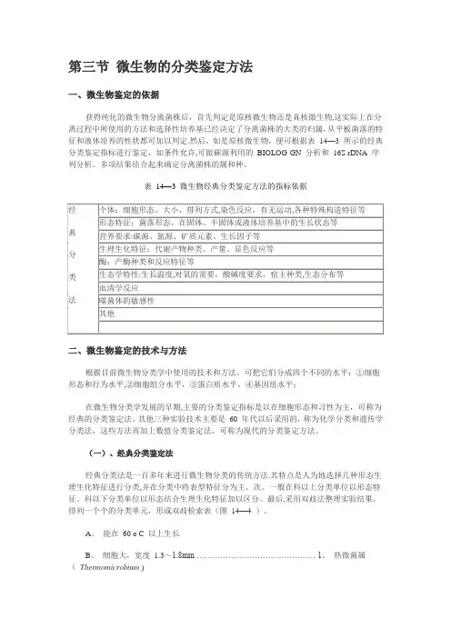 微生物分类鉴定