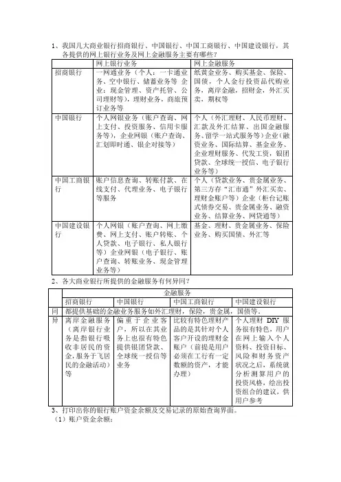 网上支付与电子银行 实验一