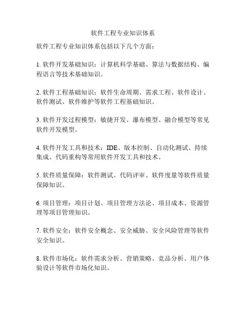软件工程专业知识体系