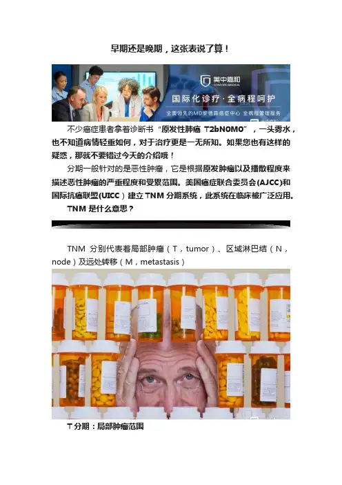 早期还是晚期，这张表说了算！
