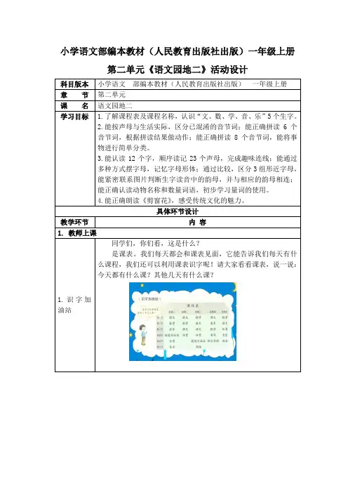 小学语文部编本教材人民教育出版社出版一年级上册