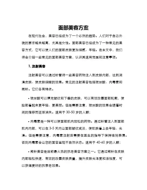 面部美容方案