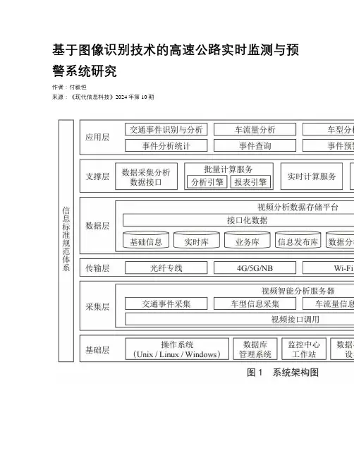 基于图像识别技术的高速公路实时监测与预警系统研究