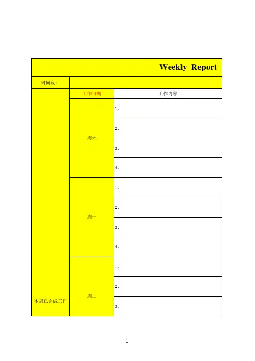 工作日志模板