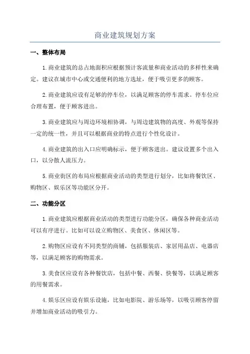 商业建筑规划方案