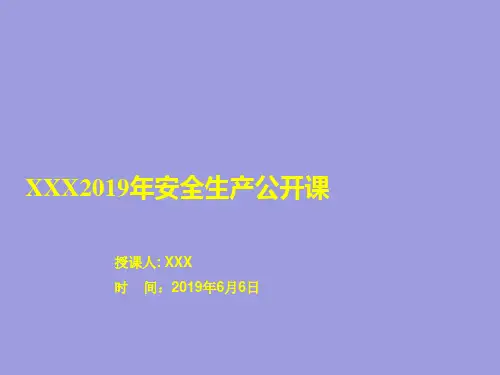 安全生产公开课PPT