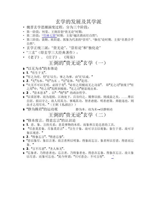 中哲(玄学、王弼)