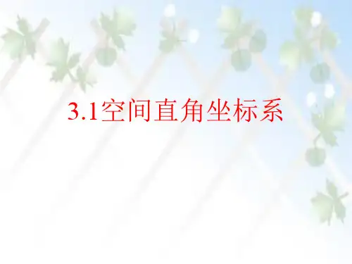 3.1空间直角坐标系课件(北师大版)