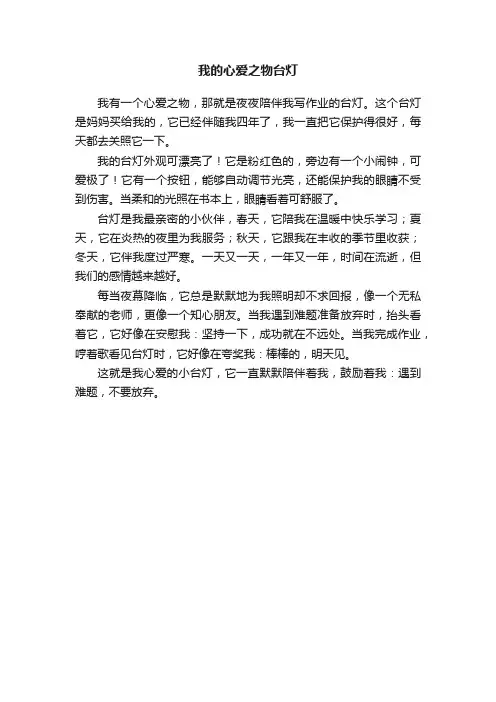 我的心爱之物台灯