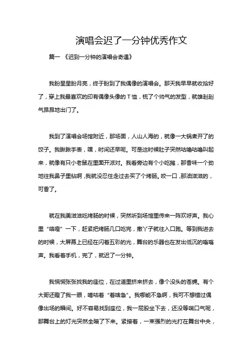 演唱会迟了一分钟优秀作文
