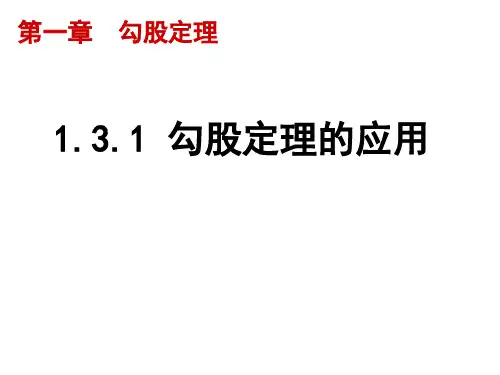 勾股定理的应用北师大版八年级数学上册PPT精品课件