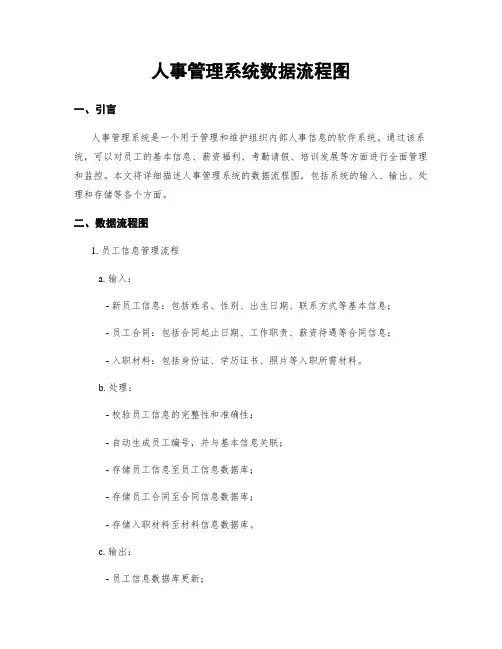 人事管理系统数据流程图