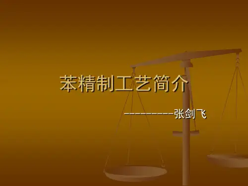粗苯精制工艺简介29页