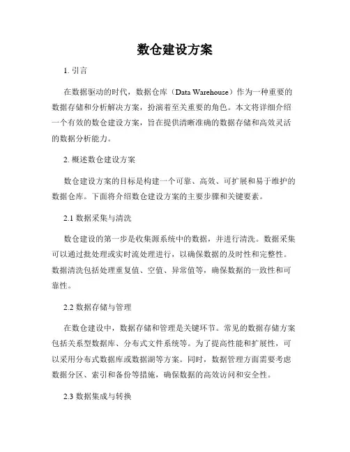 数仓建设方案