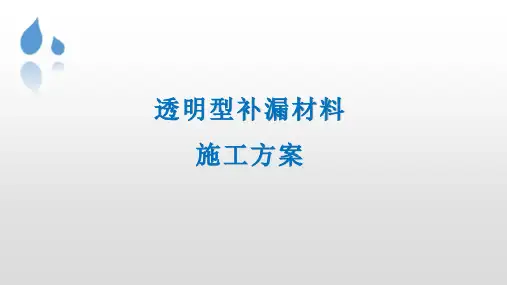 透明型补漏防水涂料的施工方案
