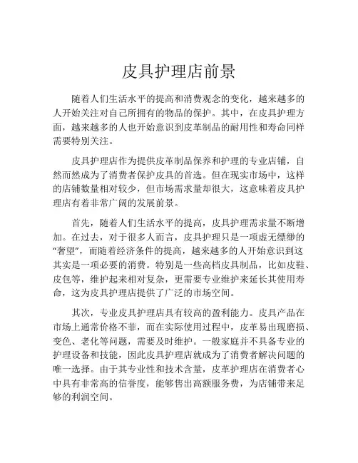 皮具护理店前景