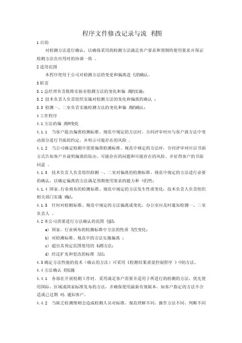 程序文件修改记录与流程图