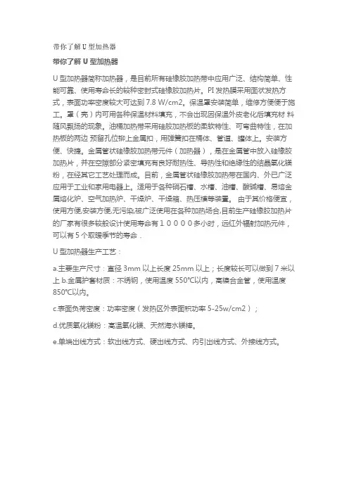 带你了解U型加热器