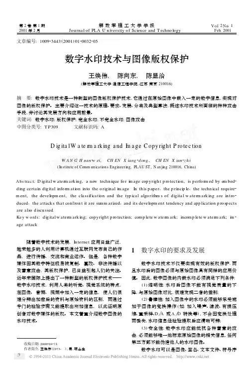 数字水印技术与图像版权保护