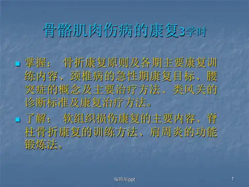 骨伤疾病康复ppt课件