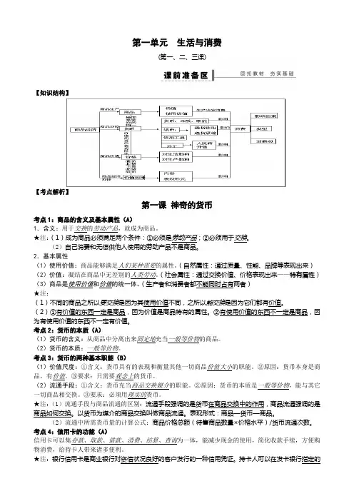 高中政治 经济生活 生活与消费