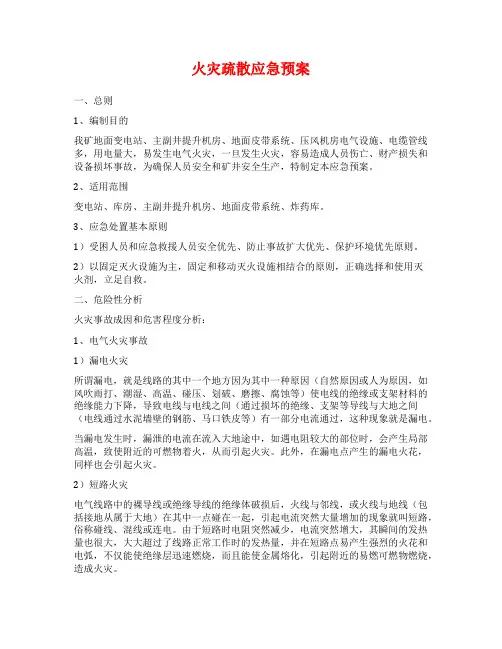 火灾疏散应急预案